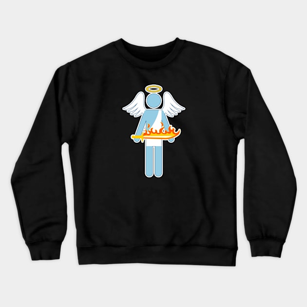 Simple Gods - Angel Crewneck Sweatshirt by DoctorDestructoDome